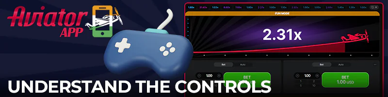 Understanding of the controls of the Aviator game