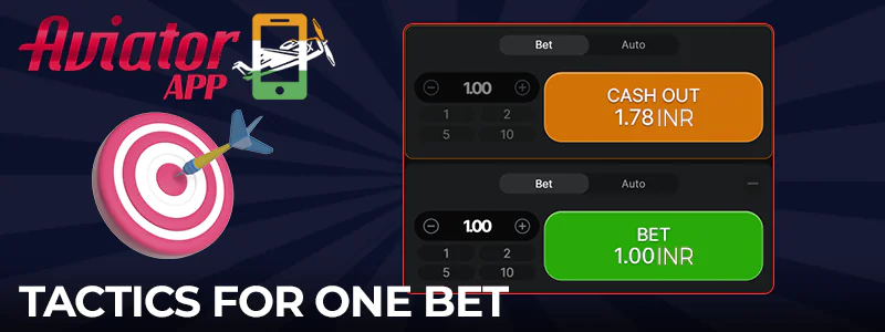 Tactics for a single bet in the Aviator game